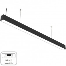 Γραμμικό Φωτιστικό Οροφής LED 30W 230V 3600lm CCT 90cm 6072-90-BL